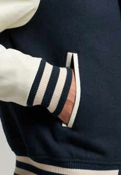 Superdry COLLEGE VARSITY - Bomber Jacket - Eclipse Navy -Superdry Shop 86b46d960d174859a9a74a47f81db3bc