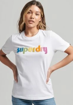 Superdry CORE LOGO RAINBOW - Print T-shirt - Optic