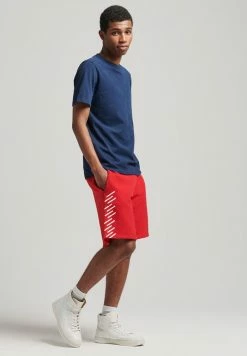 Superdry CODE CORE - Tracksuit Bottoms - Risk Red