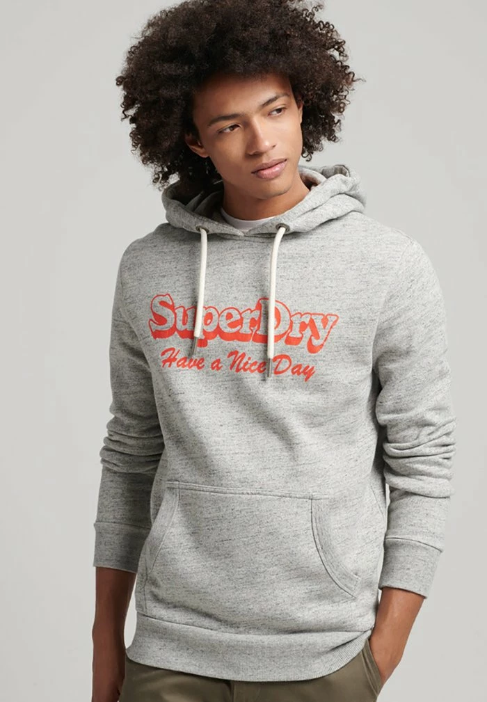 Superdry TRAVEL - Hoodie - Athletic Grey Marl 1 Superdry TRAVEL - Hoodie - Athletic Grey Marl
