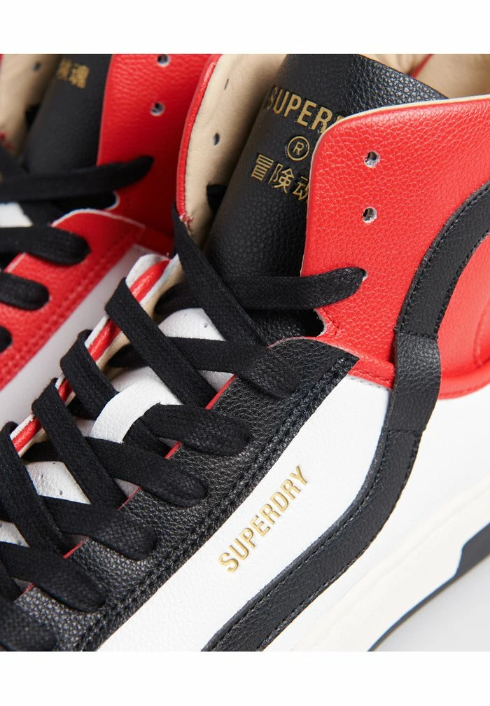 Superdry BASKET LUX - High-top Trainers - White/black/red 5 Superdry BASKET LUX - High-top Trainers - White/black/red - Image 5