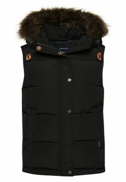 Superdry EVEREST - Waistcoat - Black -Superdry Shop 87851bd9e7cb4e7cb7b8ebc49d5d2242