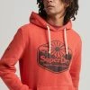 Superdry TRAVEL - Hoodie - Bright Orange Marl