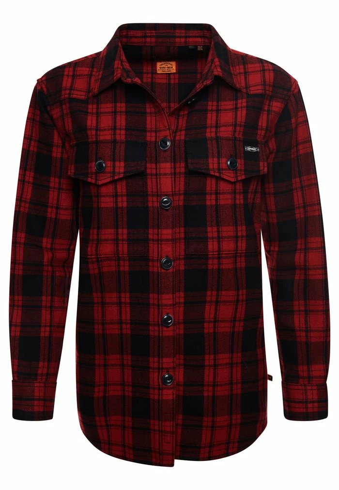 Superdry CHECK - Button-down Blouse - Red Check 5 Superdry CHECK - Button-down Blouse - Red Check - Image 5