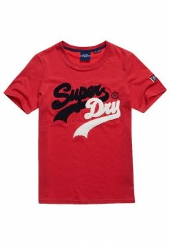 Superdry VL SOURCE TEE PAPAYA - Print T-shirt - Rot