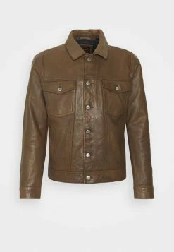Superdry WORKWEAR TRUCKER - Leather Jacket - Brown -Superdry Shop 8856b00b2fab4a0c9e15312c45dc977f