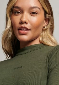 Superdry LOGO RIB BODYCON - Shift Dress - Dark Moss 7 Superdry LOGO RIB BODYCON - Shift Dress - Dark Moss -Superdry Shop 885d73dd3d99430ab33bbfd6f7788f3d
