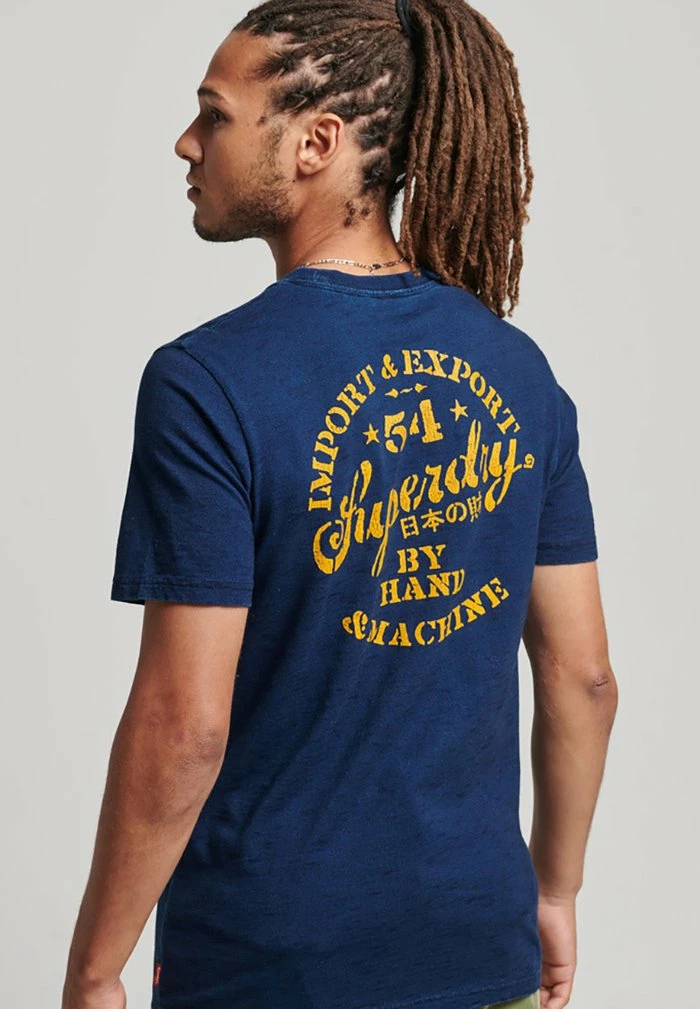 Superdry VINTAGE WALL SIGN - Print T-shirt - Hypo Indigo Wash Slub 2 Superdry VINTAGE WALL SIGN - Print T-shirt - Hypo Indigo Wash Slub - Image 2