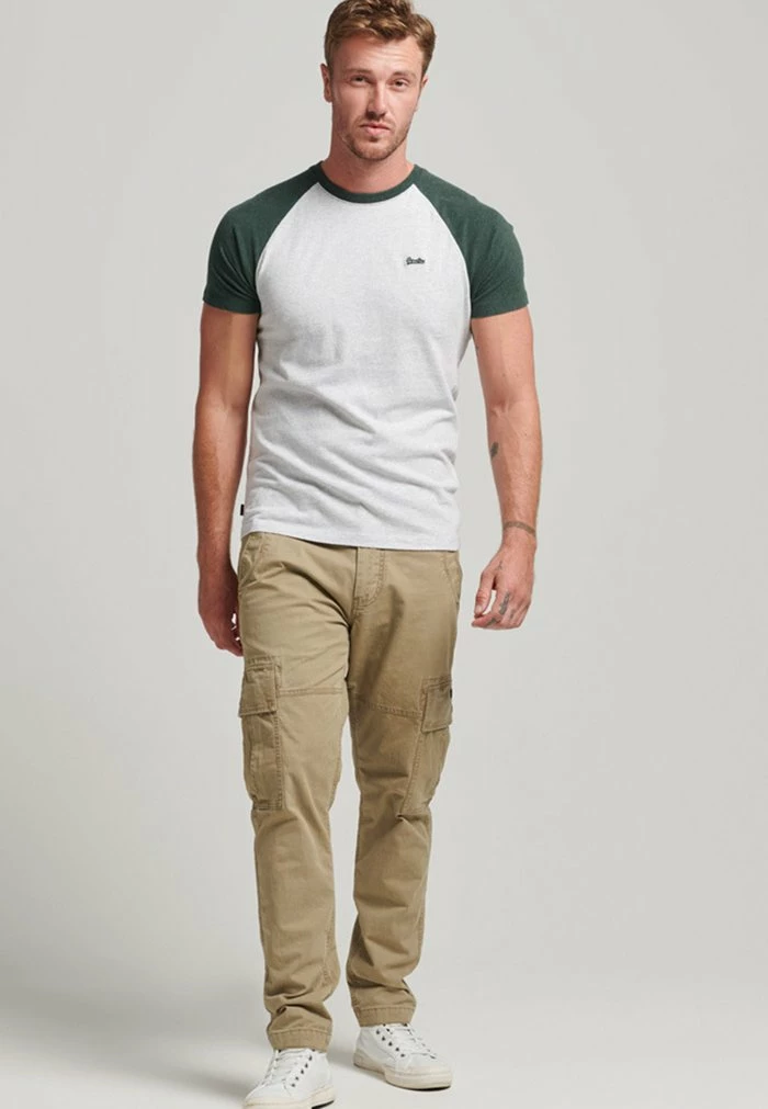 Superdry VINTAGE BASEBALL - Print T-shirt - Glacier Grey Marl , Buck Green Marl 2 Superdry VINTAGE BASEBALL - Print T-shirt - Glacier Grey Marl , Buck Green Marl - Image 2