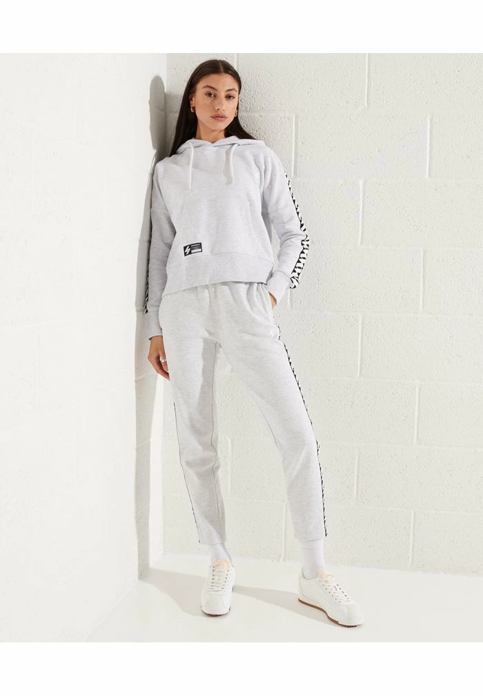 Superdry CODE TAPE - Tracksuit Bottoms - Ice Marl 2 Superdry CODE TAPE - Tracksuit Bottoms - Ice Marl - Image 2