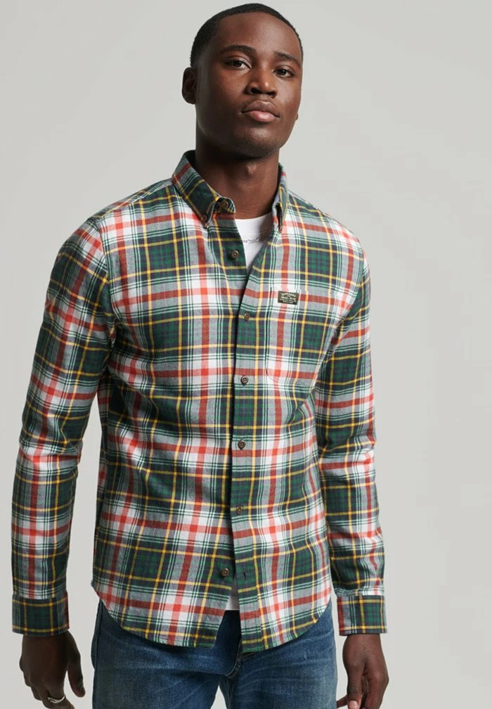 Superdry HERITAGE LUMBERJACK - Shirt - Lambert Check Green 1 Superdry HERITAGE LUMBERJACK - Shirt - Lambert Check Green