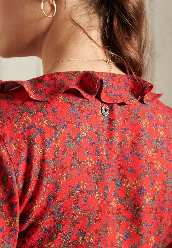 Superdry Day Dress - Autumn Ditsy Red 3 Superdry Day Dress - Autumn Ditsy Red - Image 3