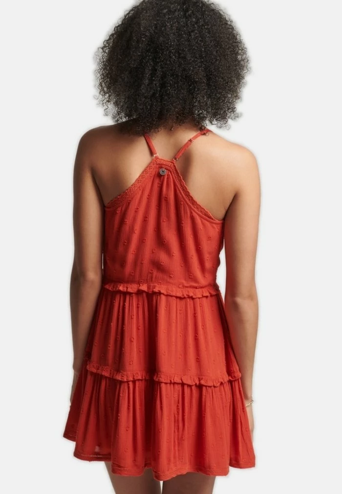 Superdry VINTAGE BRODERIE CAMI - Day Dress - Americana Red 2 Superdry VINTAGE BRODERIE CAMI - Day Dress - Americana Red - Image 2