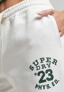 Superdry VINTAGE COLLEGIATE - Tracksuit Bottoms - Ecru -Superdry Shop 892f1d6de118484785d08aa1cb8c2d45