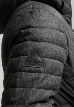 Superdry TWEED MIX FUJI - Winter Jacket - Charcoal Herringbone -Superdry Shop 8958f1d58de34fbd8cdd221f1f0498cc