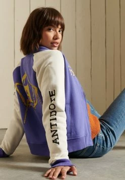 Superdry CROSSING LINES - Bomber Jacket - Regal Purple -Superdry Shop 896c20901825450eba1f2770c6b1955a