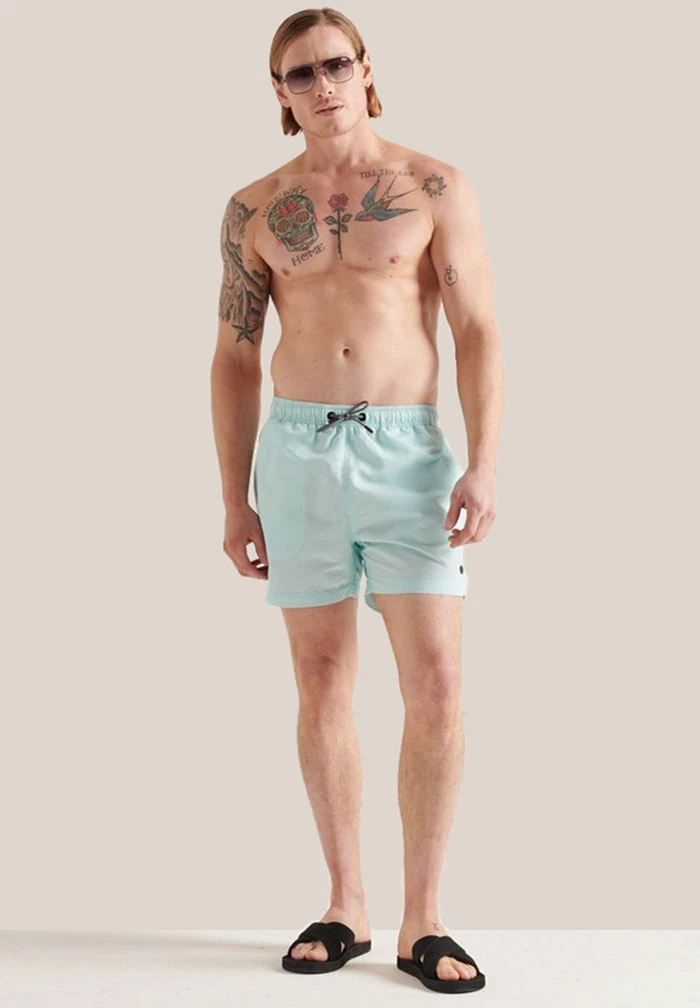 Superdry Swimming Shorts - Aruba Aqua Stripe 2 Superdry Swimming Shorts - Aruba Aqua Stripe - Image 2