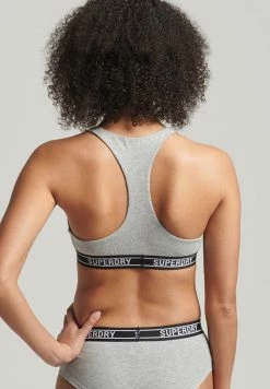 Superdry BRALETTE - Bustier - Grey Marl Mono