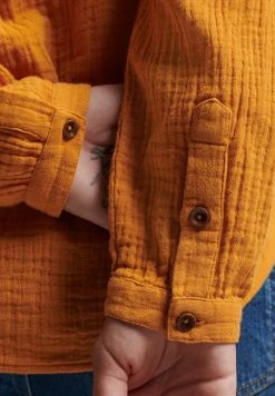 Superdry PENNY - Button-down Blouse - All Net Yellow -Superdry Shop 89dbf96232424bb0b757c1eb6eaca00c