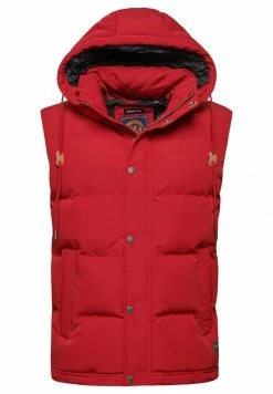 Superdry EVEREST - Waistcoat - Deep Red -Superdry Shop 89df2391e3e94796a186135f9a666cee
