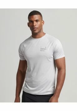 Superdry SPORT TRAIN ACTIVE GRAPHIC SHORT SLEEVE - Print T-shirt - Moonlight Grey