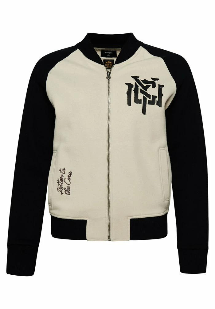 Superdry CROSSING LINES - Bomber Jacket - Light Stone 5 Superdry CROSSING LINES - Bomber Jacket - Light Stone - Image 5