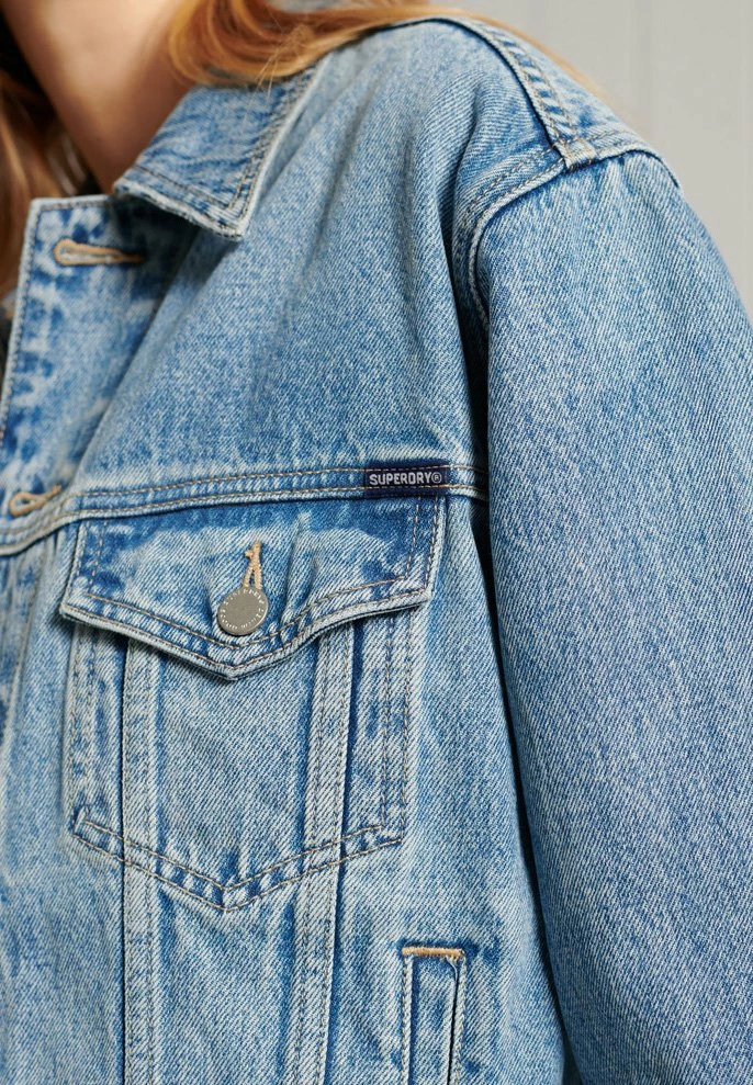 Superdry BOYFRIEND TRUCKER - Denim Jacket - Sullivan Indigo Aged 3 Superdry BOYFRIEND TRUCKER - Denim Jacket - Sullivan Indigo Aged - Image 3