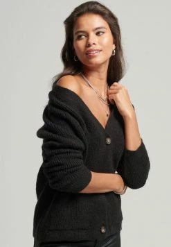 Superdry ESSENTIAL SUPER SOFT - Cardigan - Black