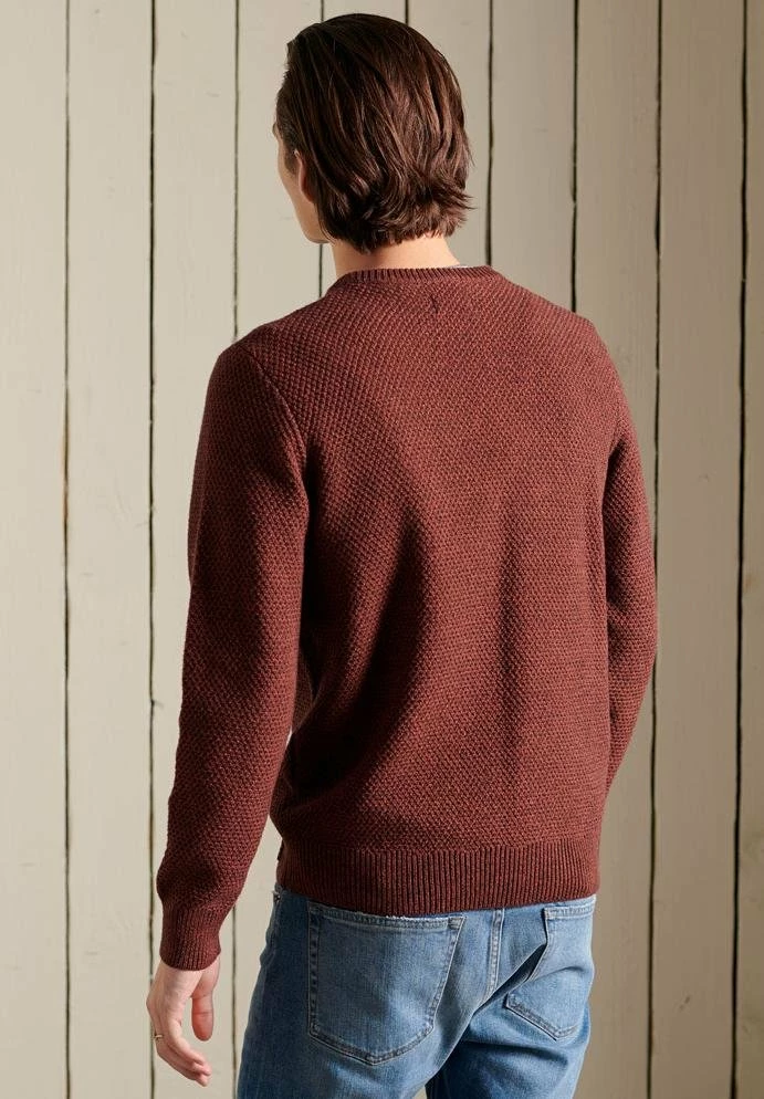 Superdry TEXTURED TWIST CREW - Jumper - Smoked Cinnamon/black Twist 2 Superdry TEXTURED TWIST CREW - Jumper - Smoked Cinnamon/black Twist - Image 2