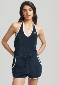 Superdry HALTER TOWEL - Jumpsuit - Eclipse Navy