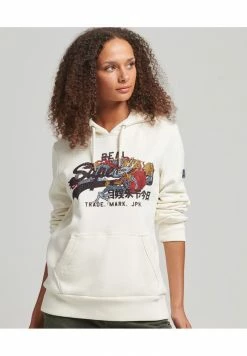 Superdry VINTAGE NARRATIVE - Hoodie - Ecru