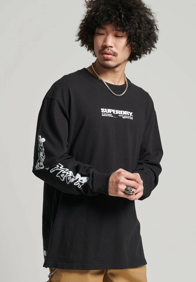 Superdry X SURPLUS LONG SLEEVE - Long Sleeved Top - Black 1 Superdry X SURPLUS LONG SLEEVE - Long Sleeved Top - Black