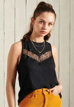 Superdry CHEVRON - Top - Black