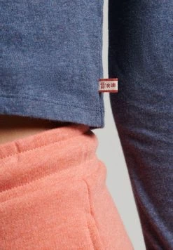 Superdry VINTAGE TINY LONG SLEEVED - Long Sleeved Top - Navy Marl Dark Grey -Superdry Shop 8c0b66177b87491ab13f32a663d9a738