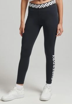 Superdry CORE - Leggings - Trousers - Deep Navy