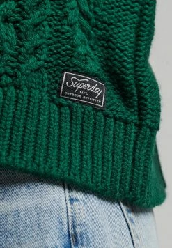 Superdry VINTAGE HIGH NECK - Jumper - Pine Green -Superdry Shop 8cebb9c6bd584c2594f1bdecc4f64dee