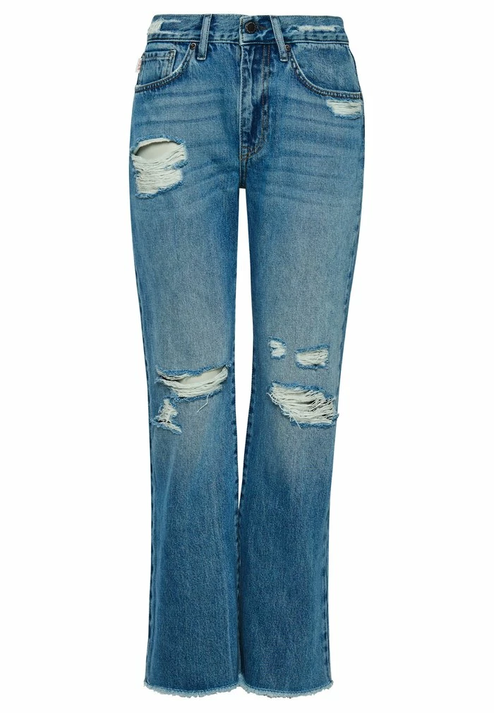 Superdry HIGH RISE - Straight Leg Jeans - Blue 3 Superdry HIGH RISE - Straight Leg Jeans - Blue - Image 3