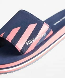 Superdry Pool Slides - Navy -Superdry Shop 8d137f73a85d44159dfd182db7e42084