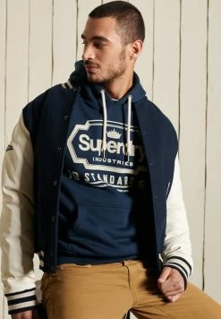 Superdry CORE LOGO AMERICAN POCKET - Hoodie - Tois Blue Grit -Superdry Shop 8d37c6aeaa124fe595a94e73748e244e