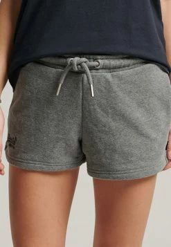 Superdry ORGANIC VINTAGE LOGO - Shorts - Rich Charcoal Marl