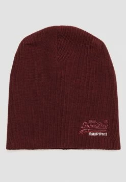 Superdry LABEL - Beanie - Buck Burgundy Marl -Superdry Shop 8de342d6b769413c862e2373d95ce765