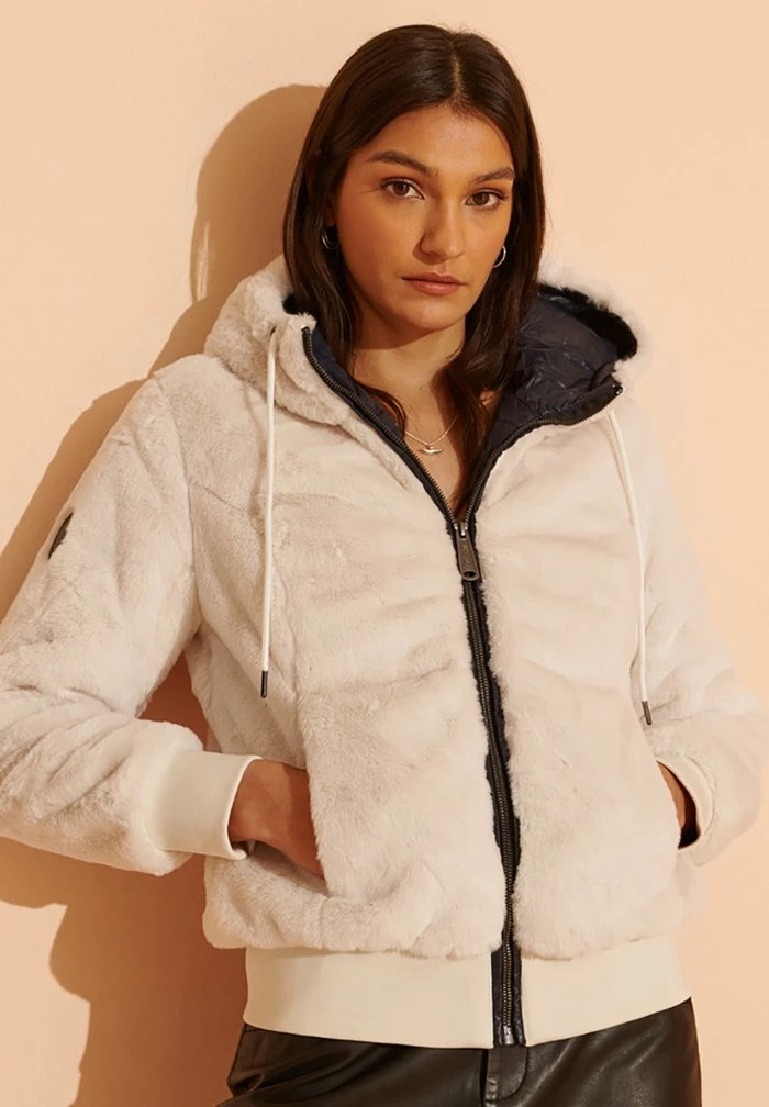 Superdry Winter Jacket - Antique Cream 2 Superdry Winter Jacket - Antique Cream - Image 2