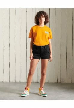 Superdry CUT OFF - Denim Shorts - Black