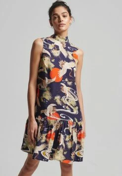 Superdry VINTAGE - Day Dress - Navy Crane