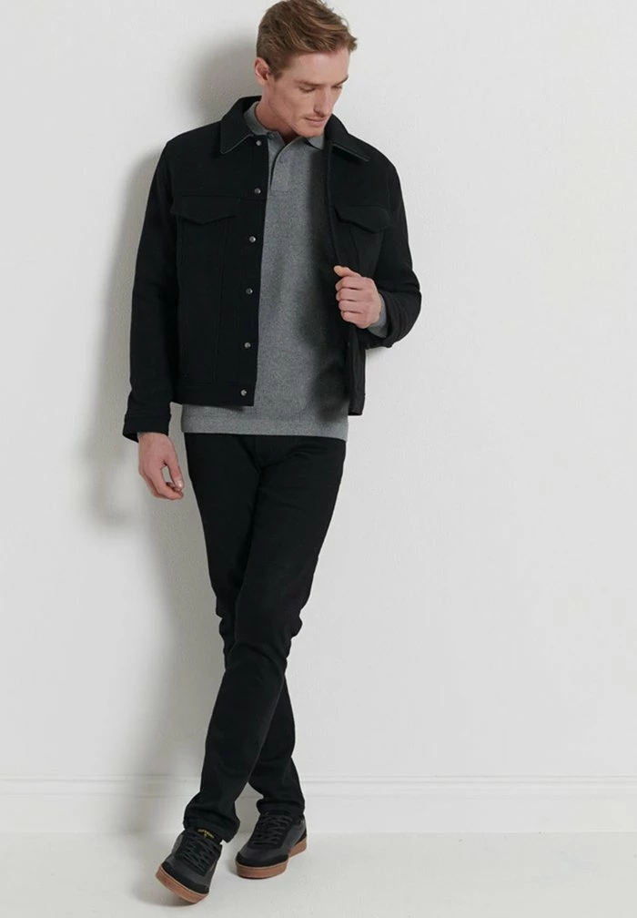 Superdry STUDIOS - Polo Shirt - Mid Grey Marl 1 Superdry STUDIOS - Polo Shirt - Mid Grey Marl