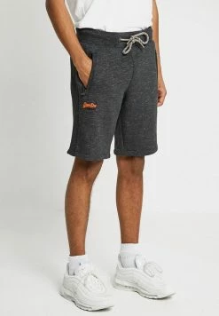 Superdry LABEL CALI - Tracksuit Bottoms - Black Carbon