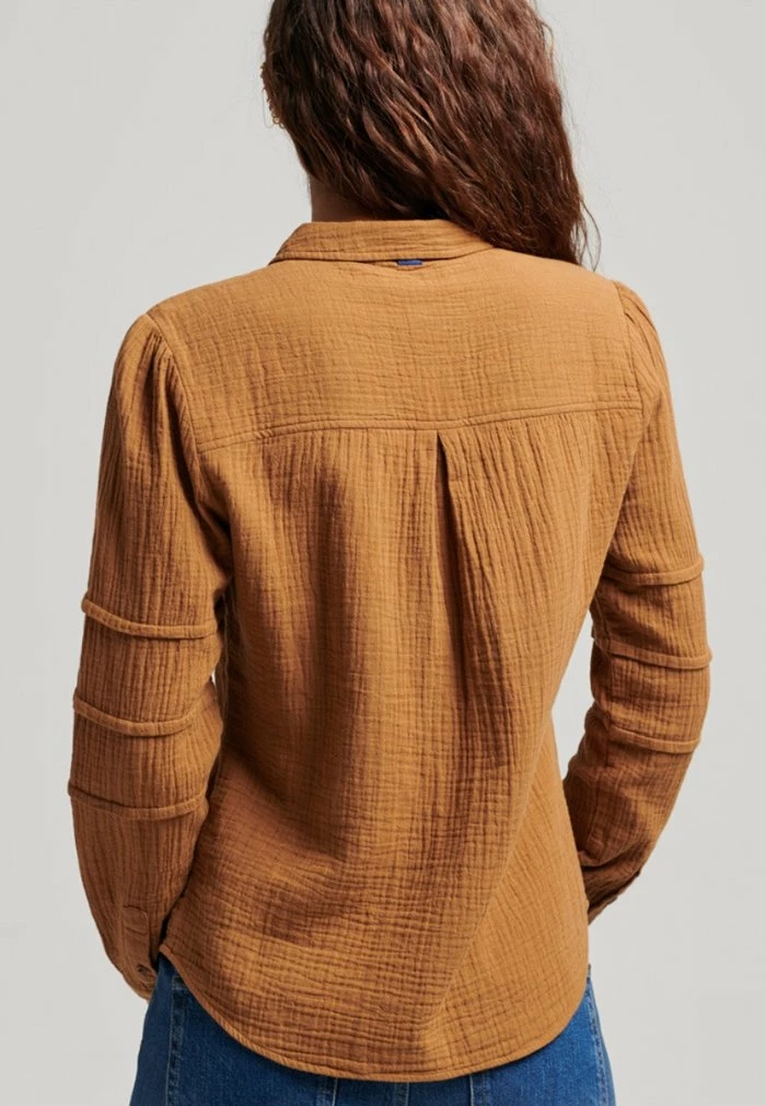 Superdry PENNY - Button-down Blouse - Denim Co Tobacco 2 Superdry PENNY - Button-down Blouse - Denim Co Tobacco - Image 2