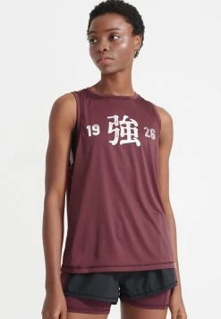 Superdry SPORT TRAINING BOXING YARD - Top - Dark Red