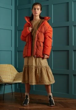 Superdry LIMITED EDITION METALLIC MIDI - Day Dress - Gold Metallic