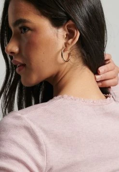 Superdry LONG SLEEVE - Long Sleeved Top - La Soft Pink Marl -Superdry Shop 90383e1d642d48b7b6d548b234b2eb47